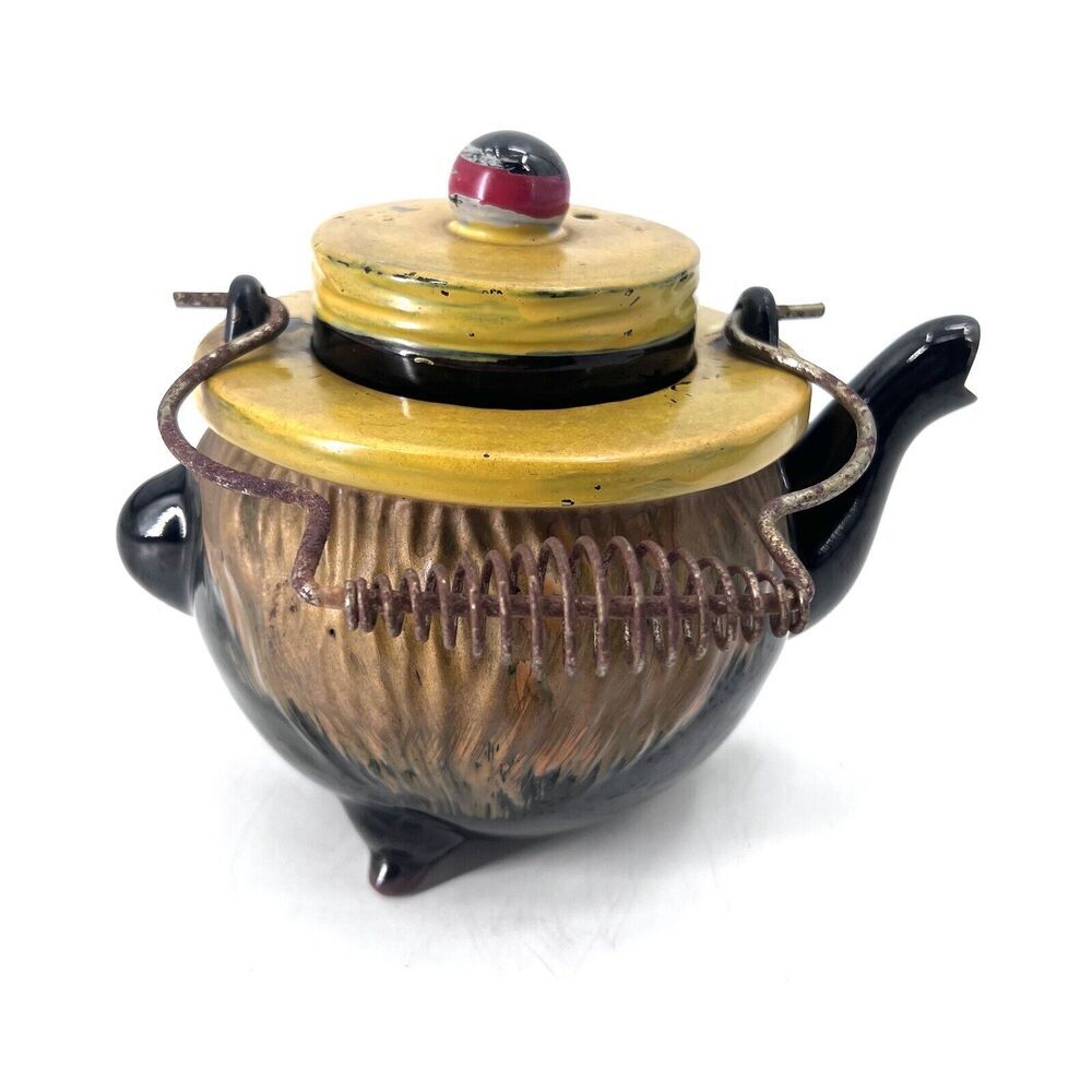 Antique Thames 1940's Redware Clown Teapot - Picture 4 of 10
